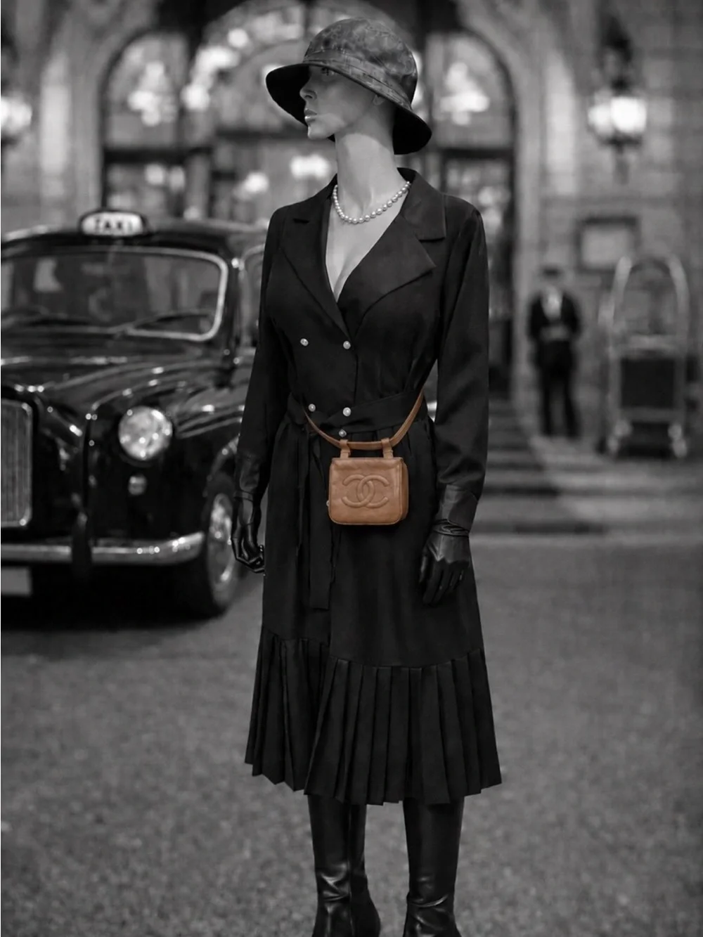 •CHANEL• vintage caviar timeless belt bag